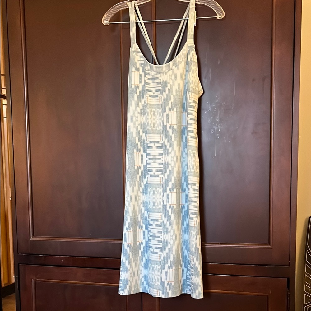 Title Nine Blue and White Patterned Dress